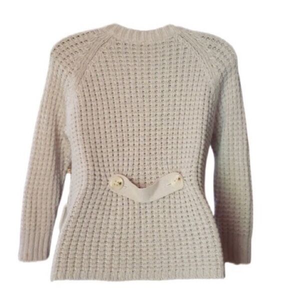 BCBGMaxAzria Merino Wool Waffle Knit Cardigan XS Gray - Picture 5 of 9